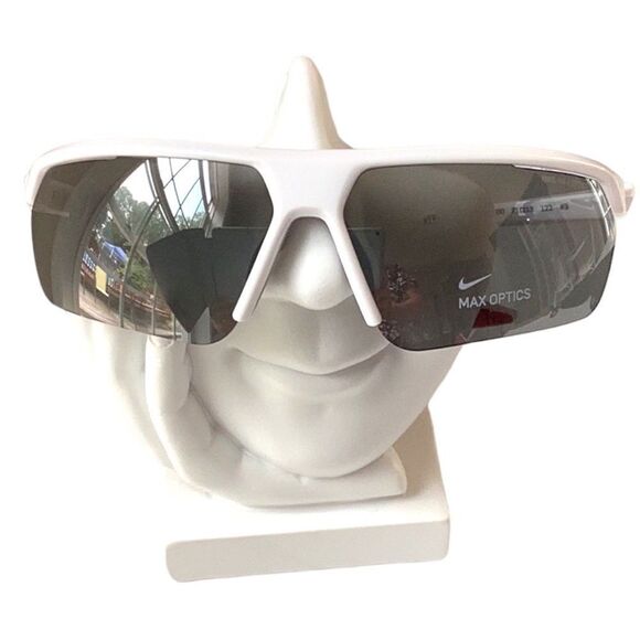 NIKE NEW GALE FORCE 71 MM SUNGLASSES WHITE/SILVER FLASH UNISEX - Picture 3 of 7